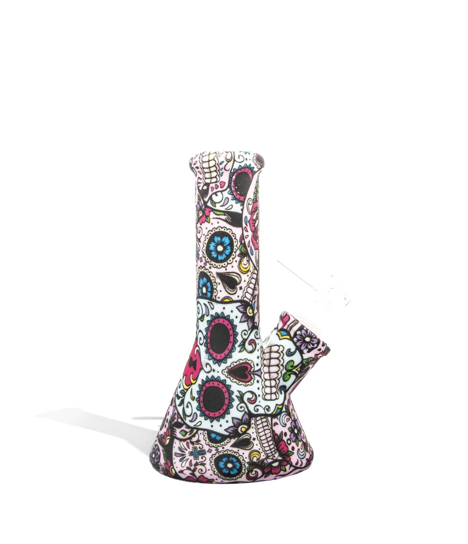 Dia de Los Muertos 6 inch Silicone Water Pipe on white background