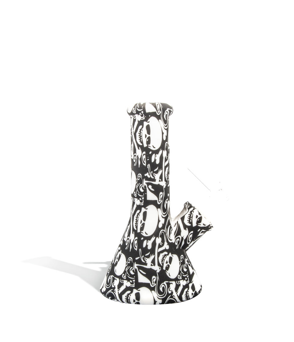 Skull bones 6 inch Silicone Water Pipe on white background
