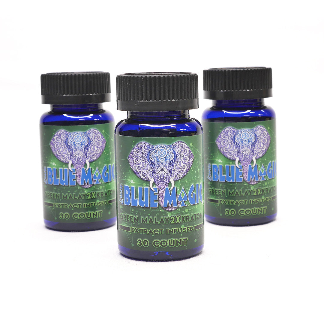 Blue Magic Green Malay 2X Extract 120 Ct Capsules