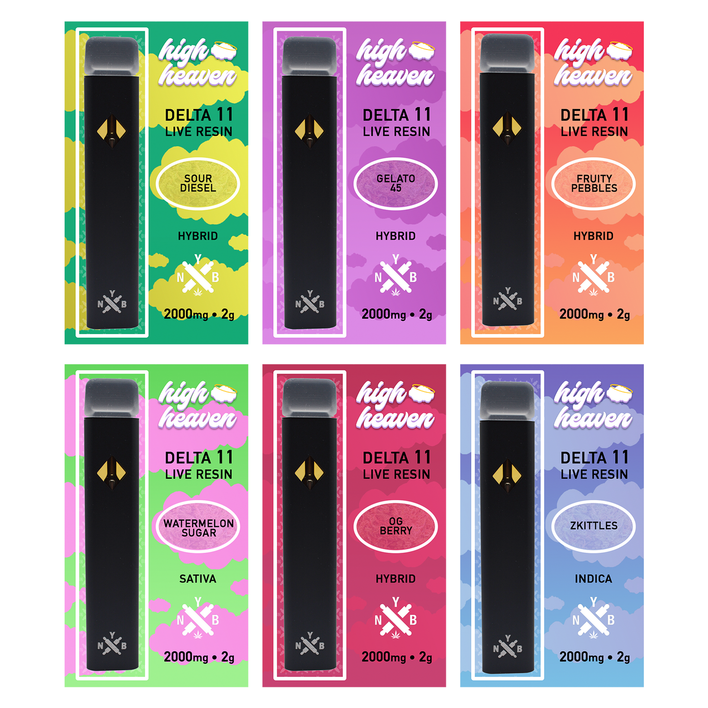 High Heaven Live Resin D11 2ml Disposables