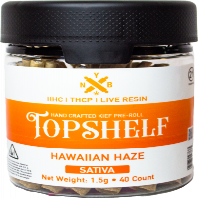 Topshelf D8 & HHC/THCP Live Resin 40ct Pre Rolls
