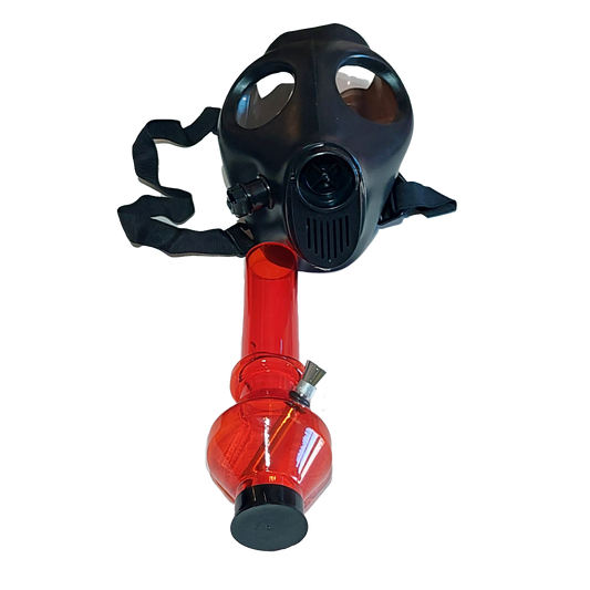 Gas Mask w/Steamroller or Bubble Waterpipe