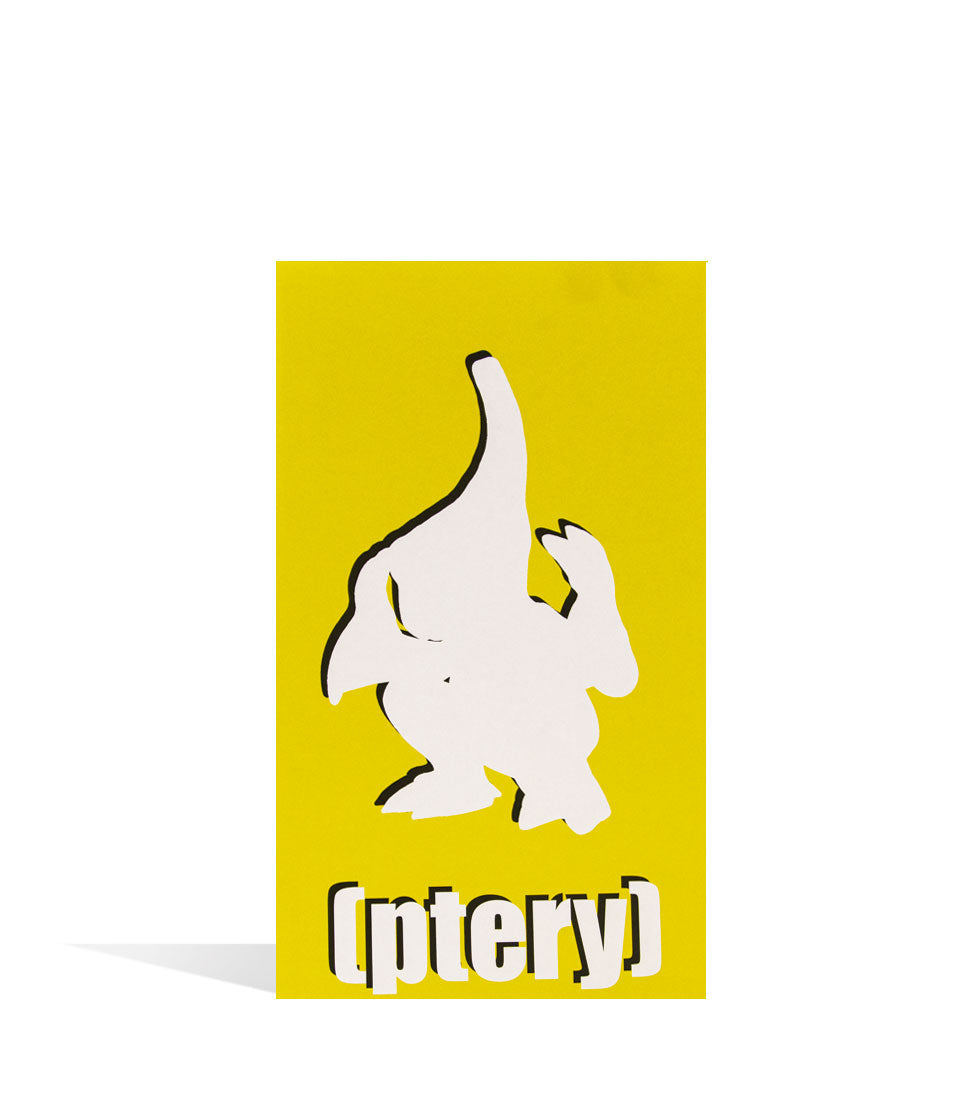 Elbo Glass Yellow Ptery Vinyl Figure packaging on white background
