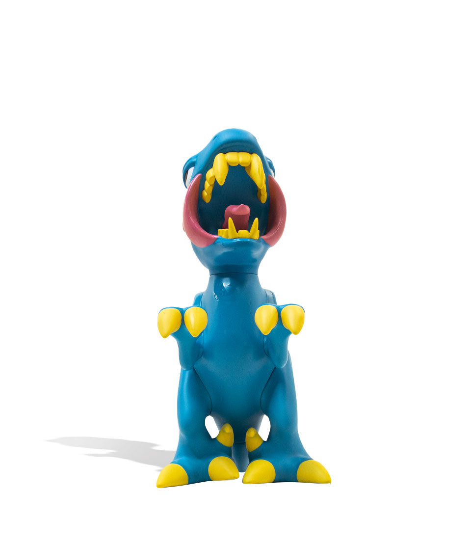 Elbo Glass Blue Open Mouth Raptor Vinyl Figure front view on white background