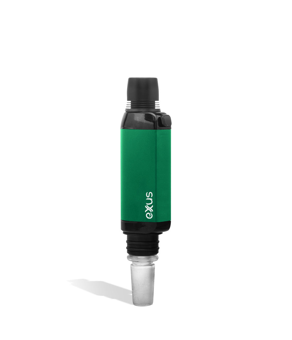 Green Rig Mode side Exxus Vape VRS 3 in 1 Vaporizer on white background