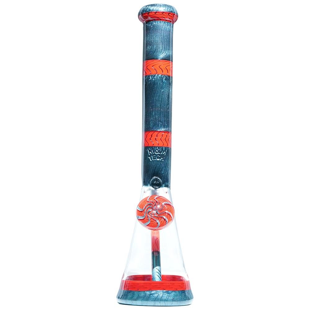 Gray & Orange Heady Beaker M&M tech - M&M Tech Glass