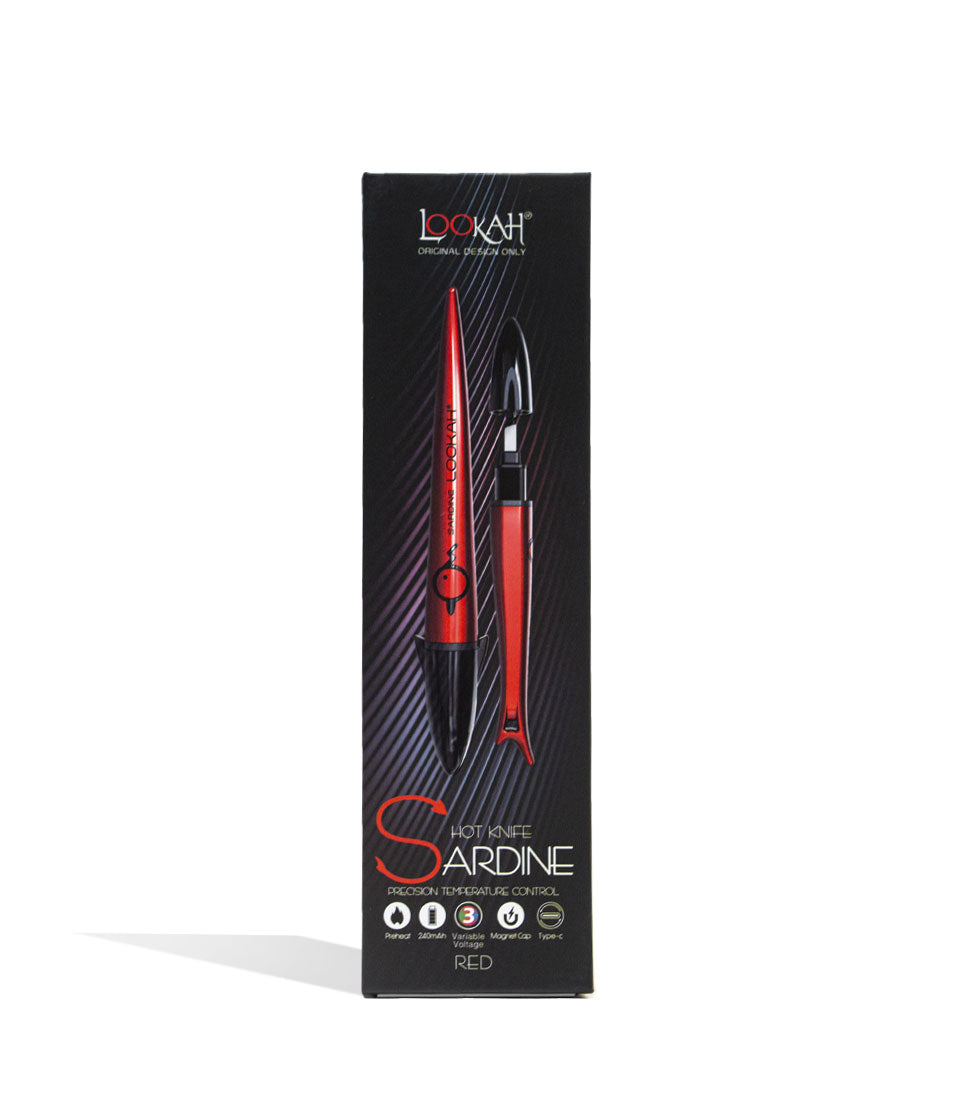 Red Lookah Sardine Hot KnifePackaging Front View on White Background