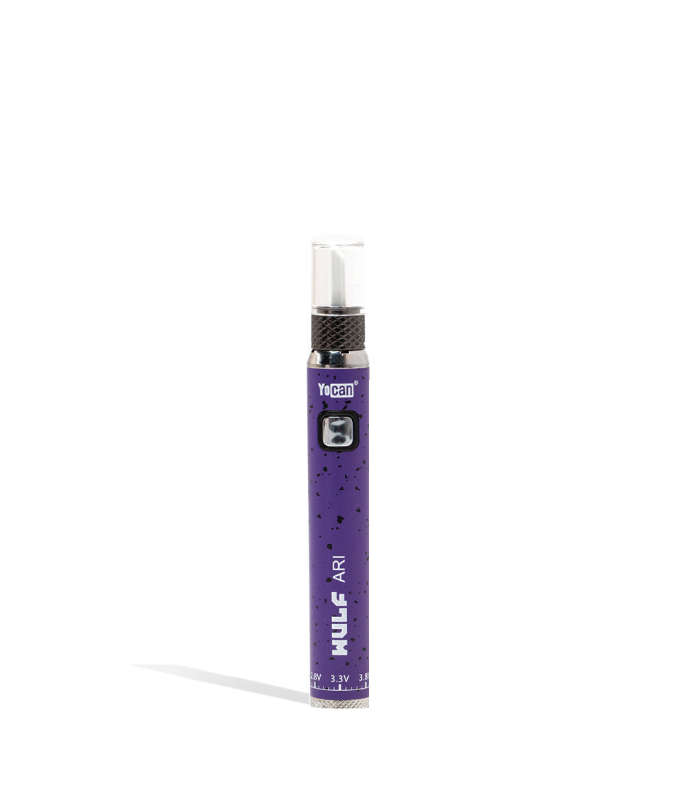 Purple Black Spatter Wulf Mods Ari Knife Kit 9pk front view on white background
