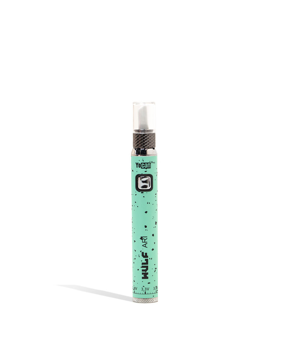 Teal Black Spatter Wulf Mods Ari Knife Kit 9pk front view on white background