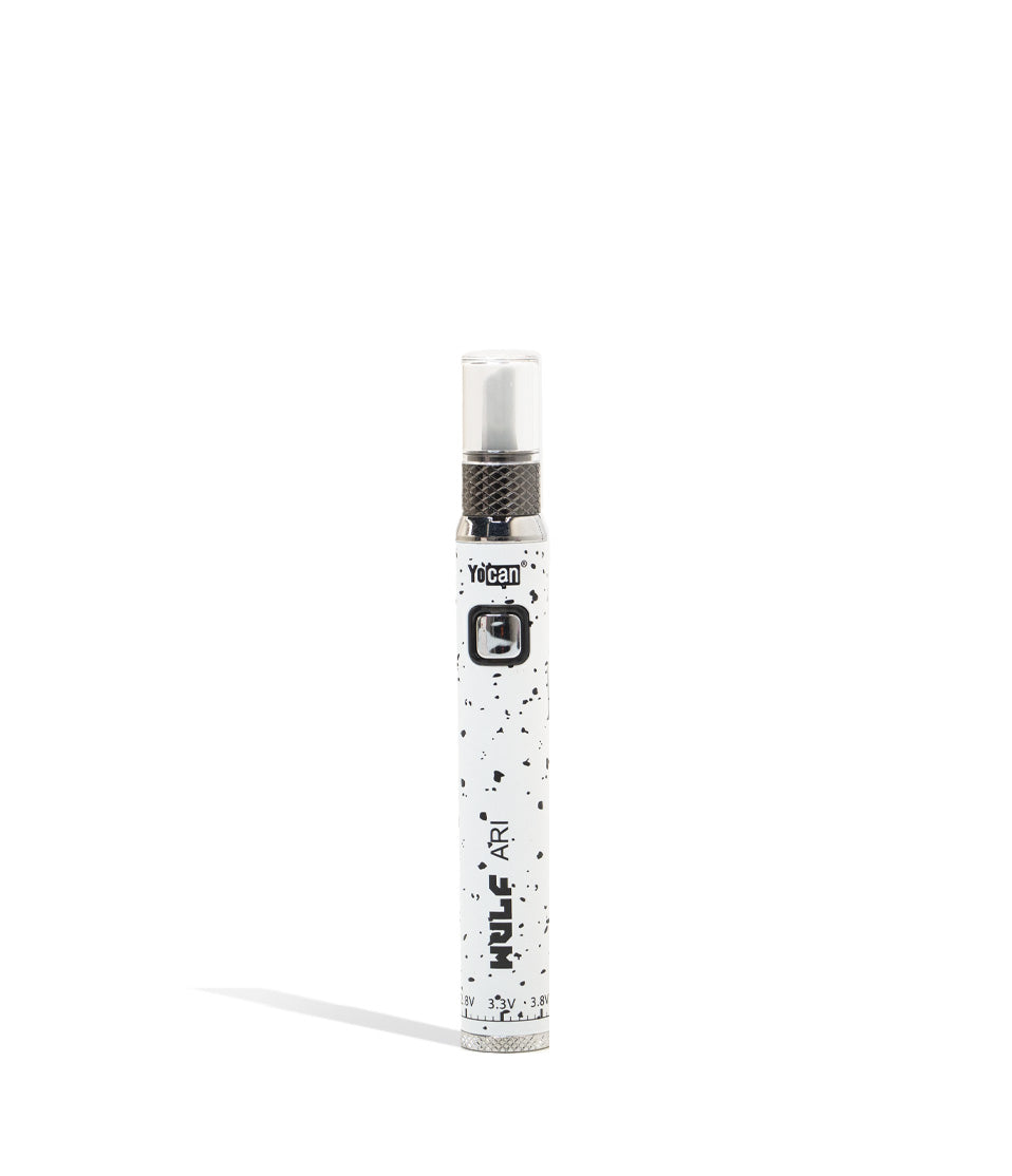 White Black Spatter Wulf Mods Ari Knife Kit 9pk front view on white background