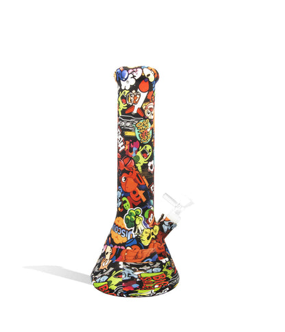 Cartoon 12 inch Silicone Water Pipe on white background