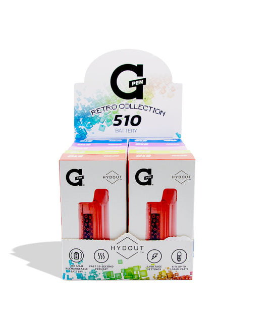 G Pen Retro Collection 510 battery vape display packaging on a white background
