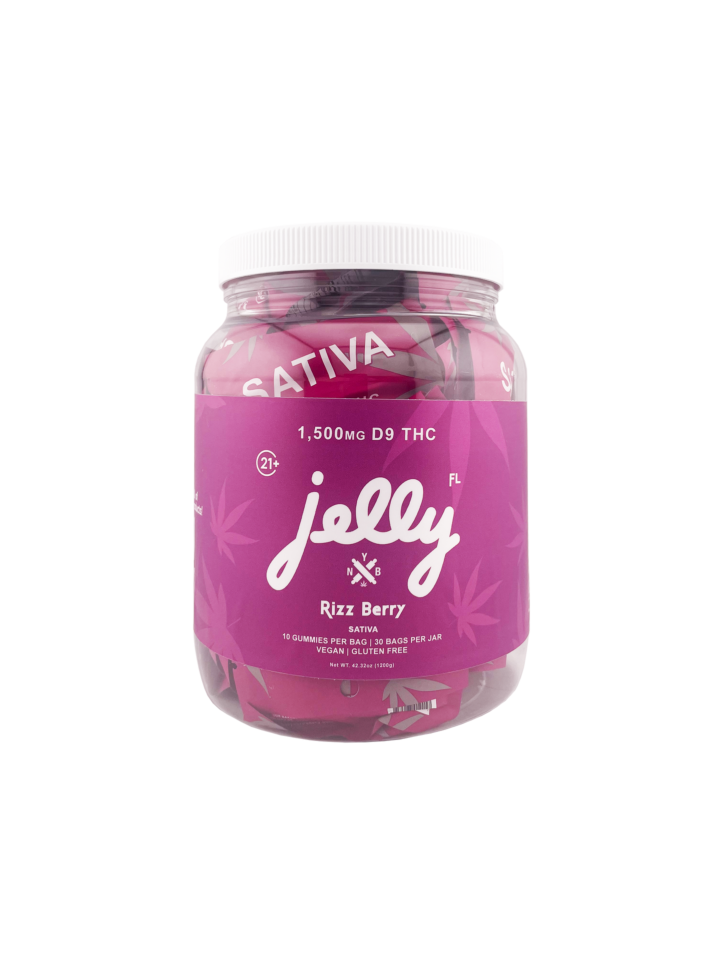 Jelly D9 FL 1,500mg Gummy To-Go Jar