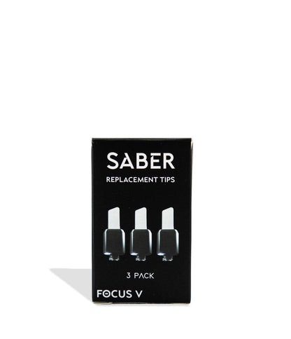 Box of SABER replacement tips 3 pack with 'FOCUS V' branding on a white background
