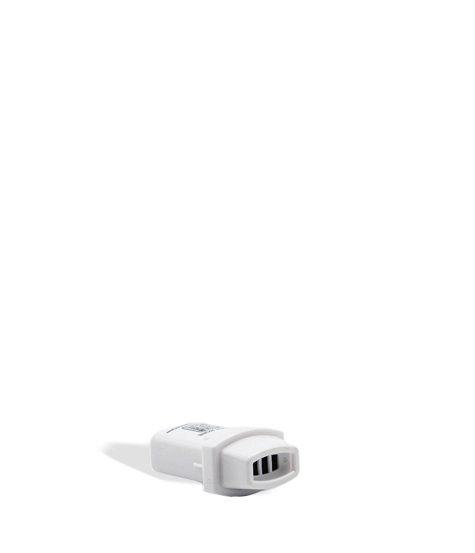One white plastic inhaler piece on a white background by Smyle Labs
