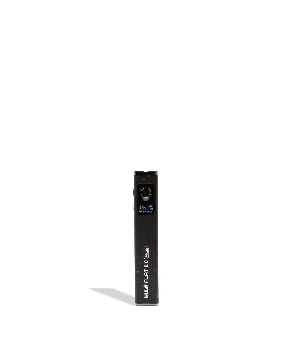 Wulf Mods Flat 2.0 Plus black red spatter on white background
