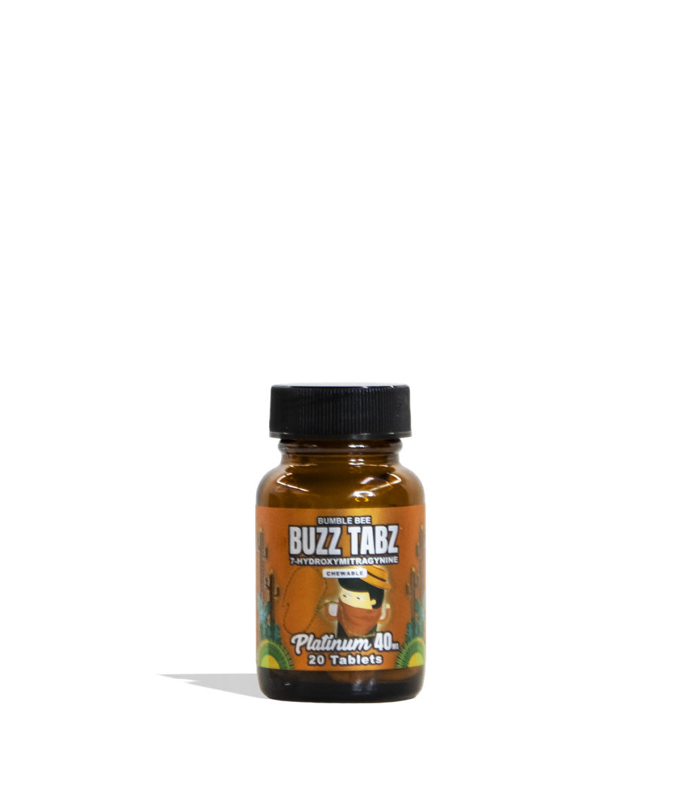 Bumble Bee Buzz Tabs 7-OH Chewables Platinum 40mg Jar 20pc Front View on White Background