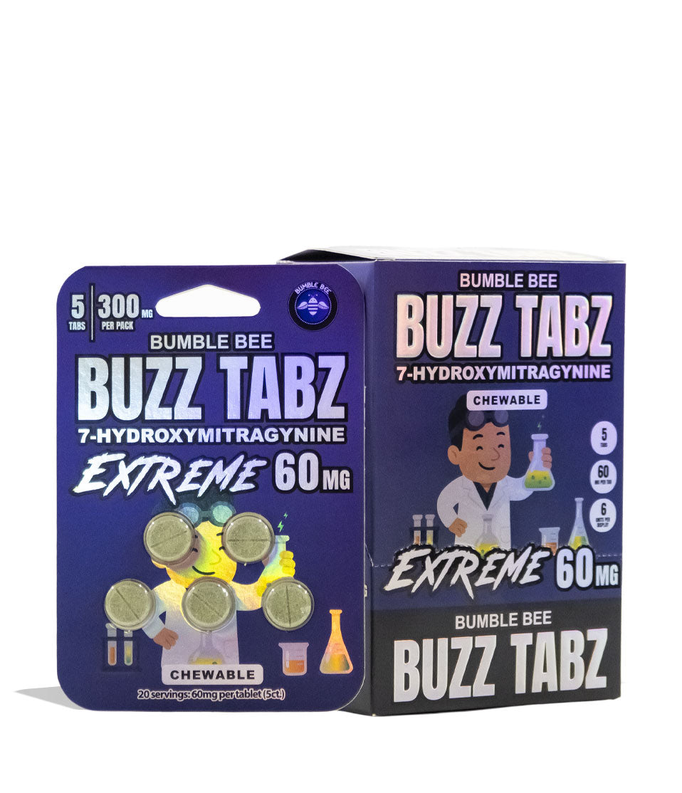Bumble Bee Buzz Tabs 7-OH Extreme 5pk 60mg Chewables 6pk Front View on White Background