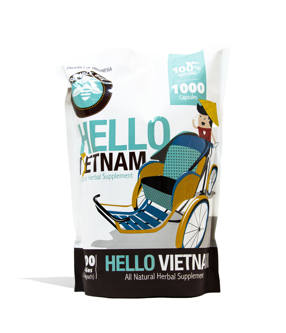 Hello Vietnam Bumble Bee Supplement Capsule Bag 1000ct Front view on White Background