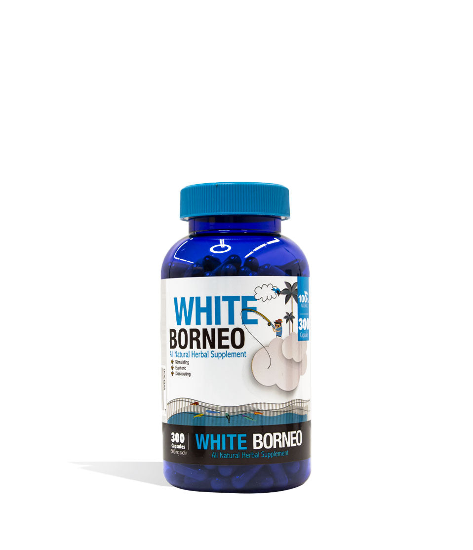 White Borneo Bumble Bee Supplement Capsules 300ct Front View on White Background