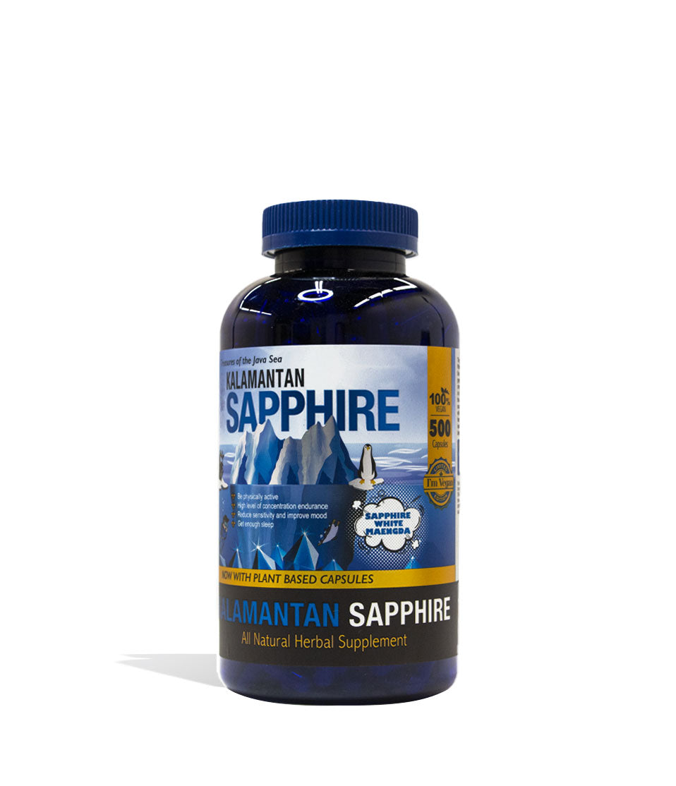 Kalamantan Sapphire Bumble Bee Supplement Capsules 500ct Front View on White Background