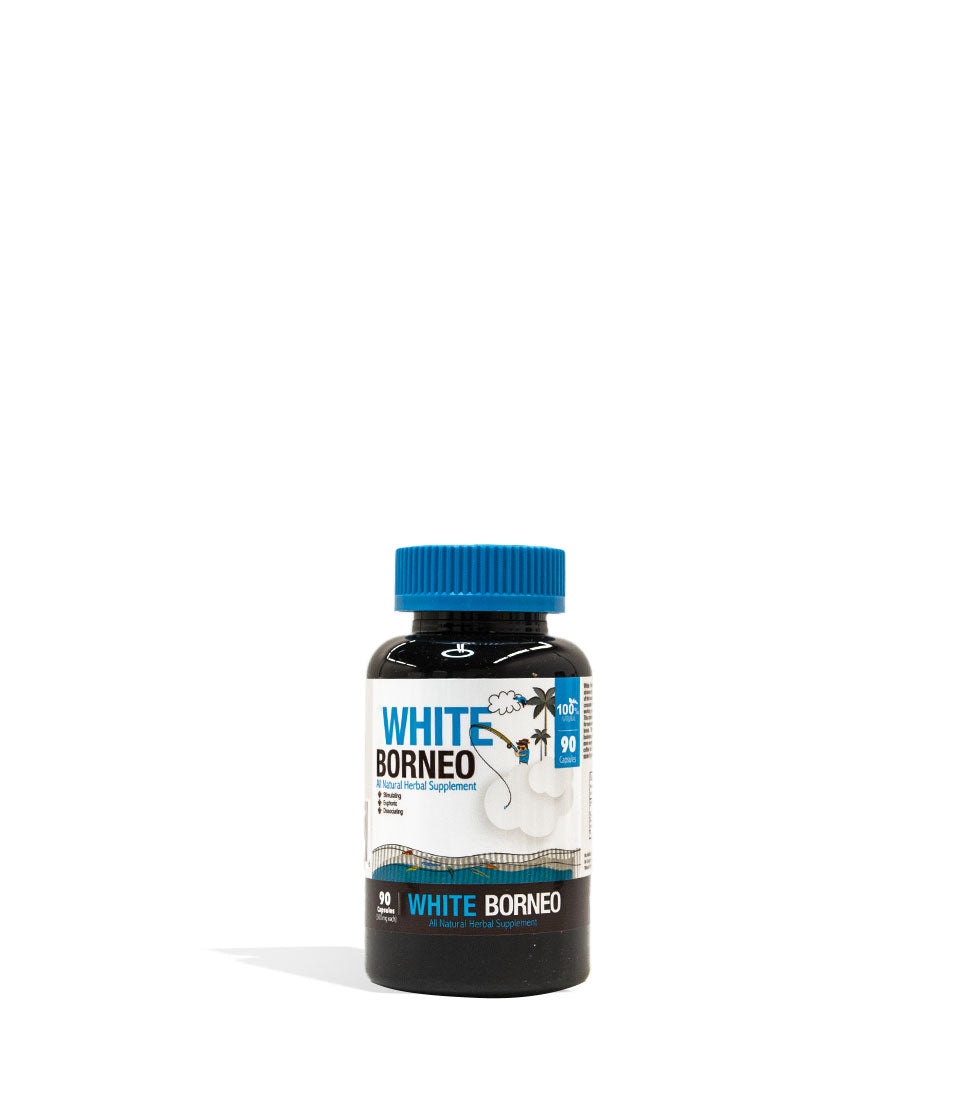 White Borneo Bumble Bee Supplement Capsules 90ct Front View on White Background