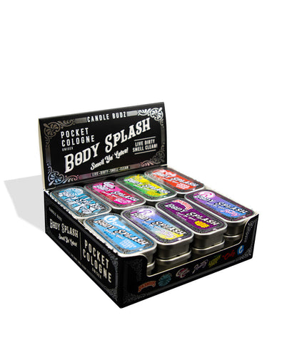 Candle Budz Body Splash Pocket Cologne 24pk on white background