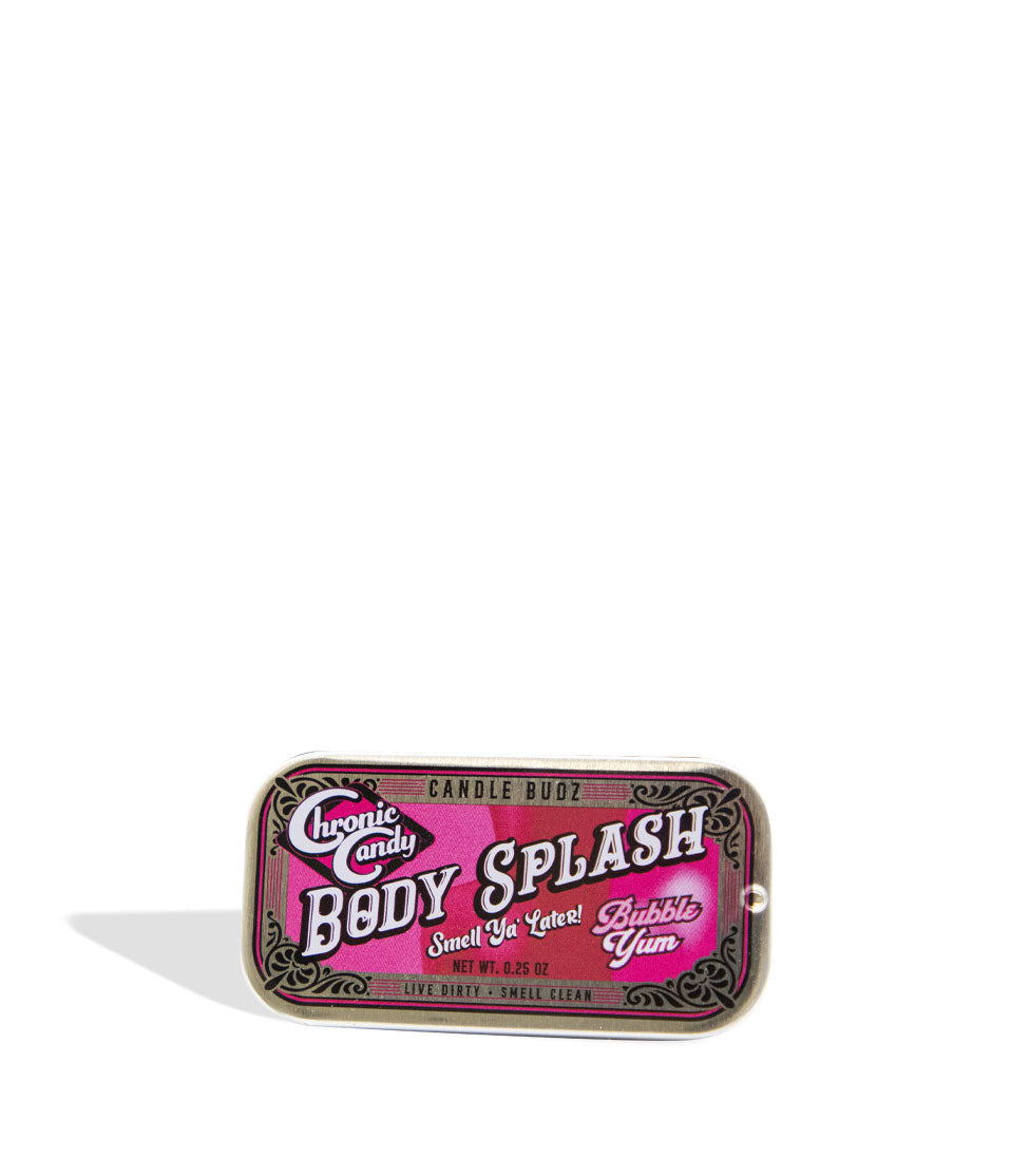 Chronic Candy Bubble Yum Candle Budz Body Splash Pocket Cologne on white background