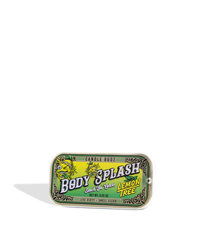Lemon Tree Candle Budz Body Splash Pocket Cologne on white background