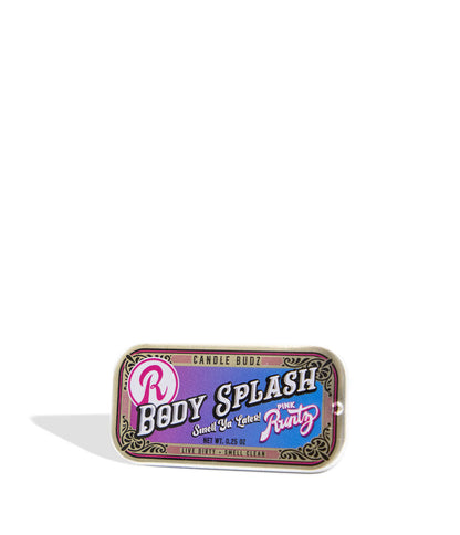 Pink Runty Candle Budz Body Splash Pocket Cologne on white background
