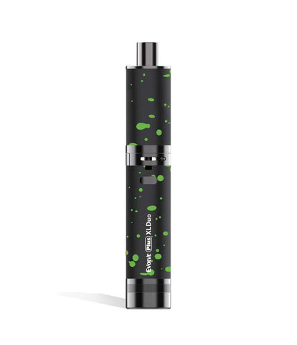Black Green Spatter Dry Herb Wulf Mods Evolve Plus XL Duo 2-in-1 Kit on white studio background