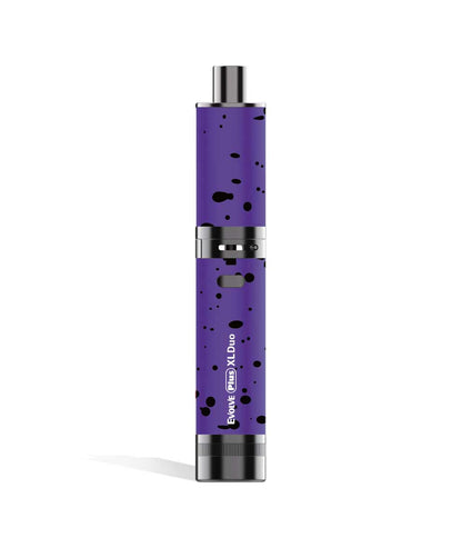 Purple Black Spatter Dry Herb Wulf Mods Evolve Plus XL Duo 2-in-1 Kit on white studio background