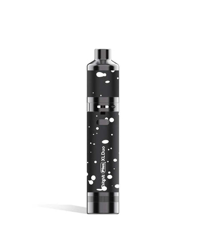 Black White Spatter Wax Pen Wulf Mods Evolve Plus XL Duo 2-in-1 Kit on white studio background