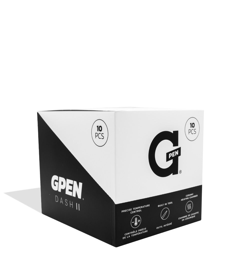 G Pen Dash 2 Dry Herb Vaporizer 10pk side view unopened on white background