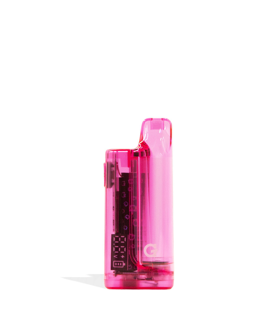 Pink G Pen Hydout Retro Clear Variable Voltage Battery 10pk Front View on White Background