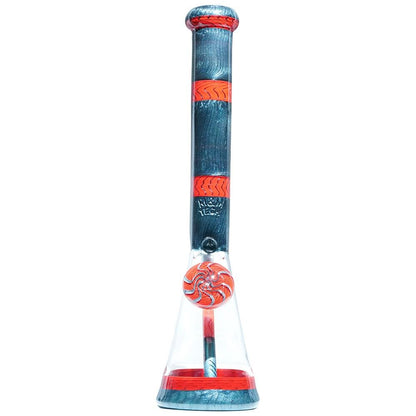 Gray & Orange Heady Beaker M&M tech - M&M Tech Glass