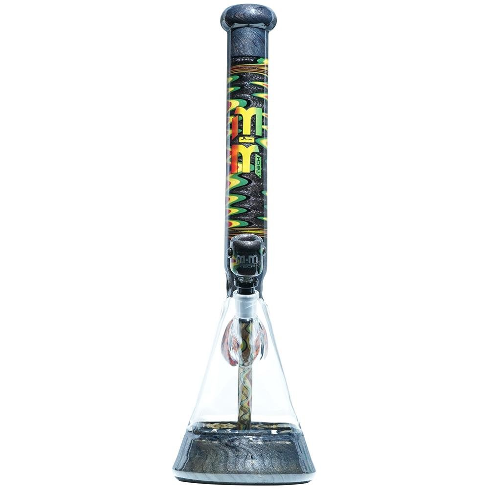 Gray & Rasta Heady Beaker M&M tech - M&M Tech Glass