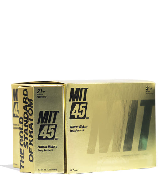 MIT 45 Gold 125mg Mitragynine Liquid Kratom Shot 12pk Front View on White Background