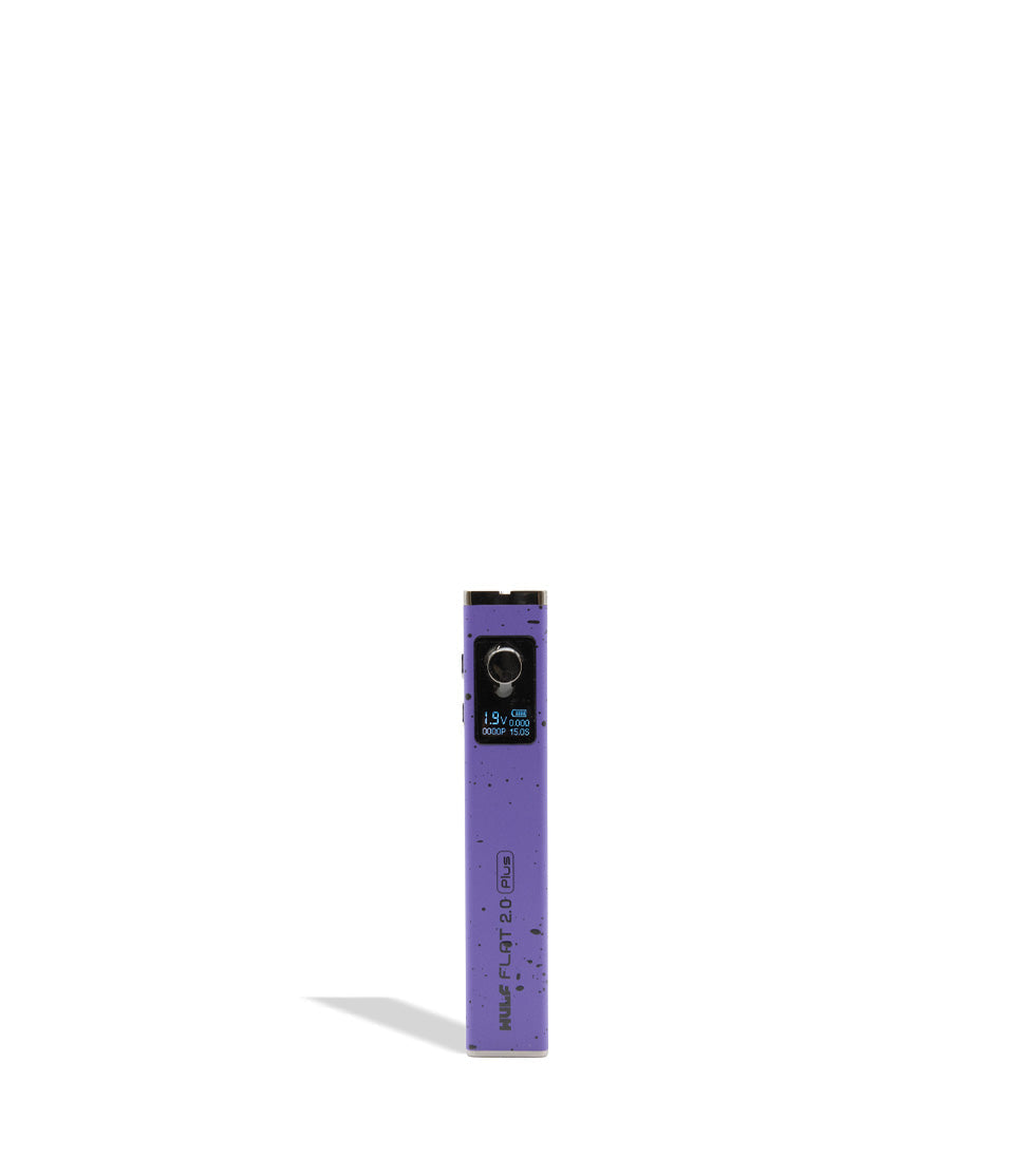 Wulf Mods Flat 2.0 Plus purple black spatter on white background
