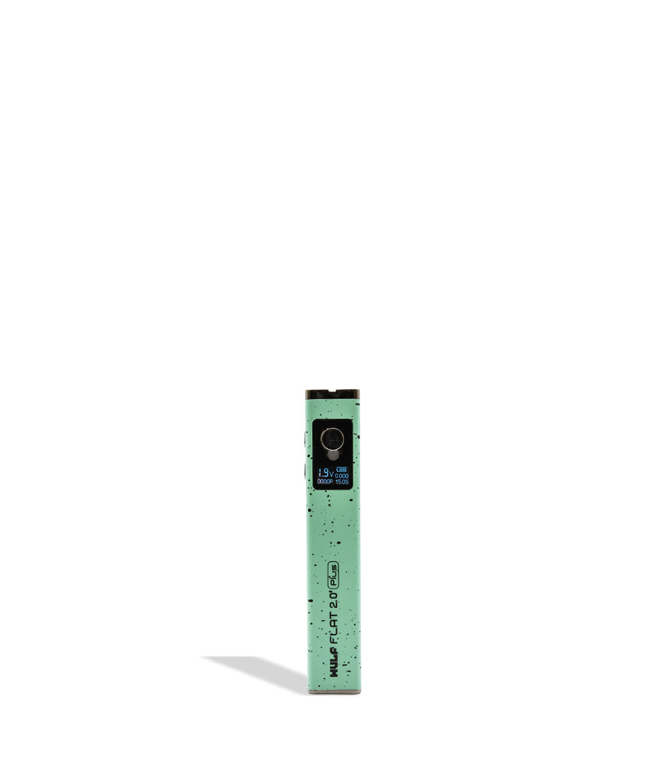 Wulf Mods Flat 2.0 Plus teal black spatter on white background
