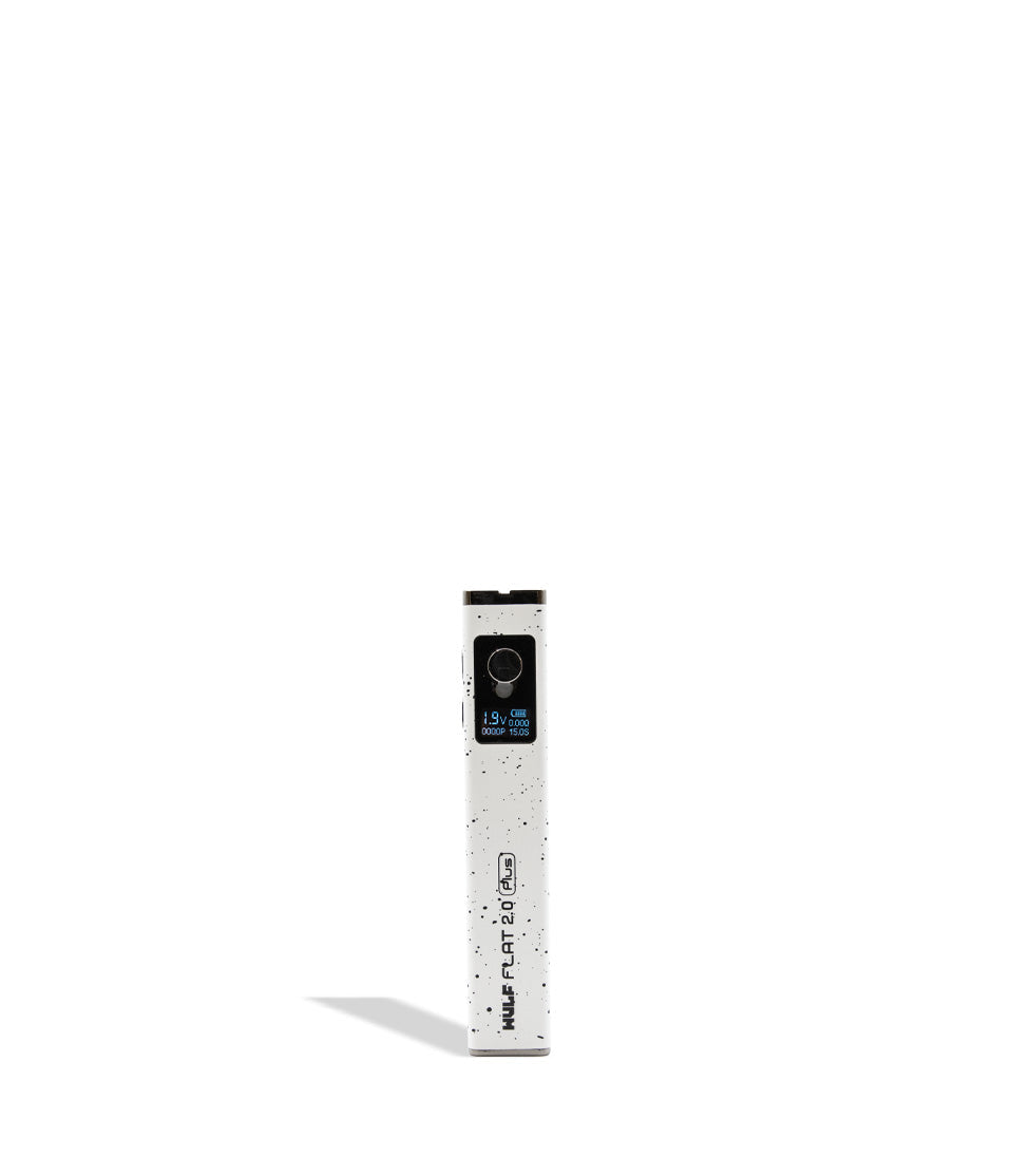 Wulf Mods Flat 2.0 Plus white black spatter on white background
