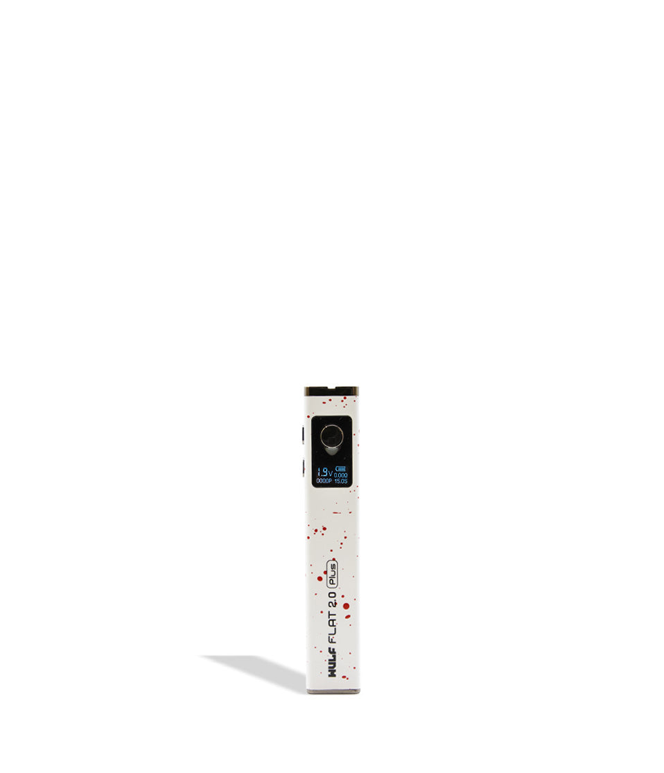 Wulf Mods Flat 2.0 Plus white red spatter on white background
