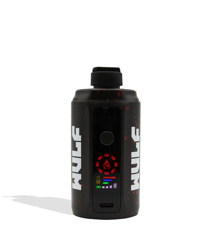 Black Red Spatter Wulf Mods Growler Electronic Dab Rig front on white background