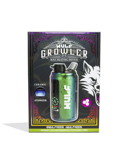 Full Color Wulf Mods Growler Electronic Dab Rig packaging on white background