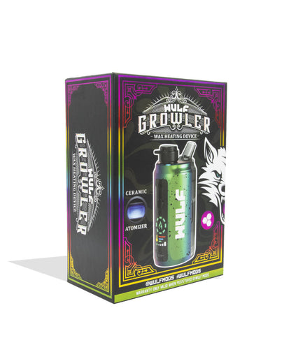 Full Color Wulf Mods Growler Electronic Dab Rig packaging side view on white background