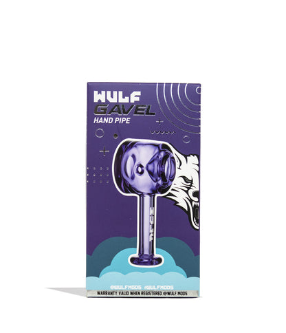 Purple Wulf Mods Gavel Hand Pipe 15pk Packaging Front View on White Background