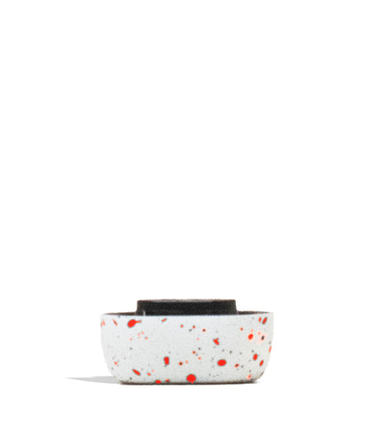 White Red Spatter Wulf Mods LX Slim Replacement Base Front View on White Background