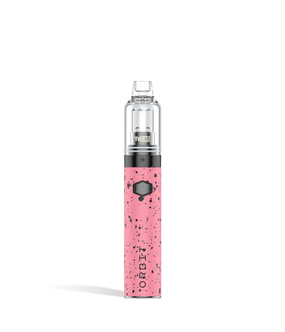 Pink Black Spatter front view Wulf Mods Orbit Concentrate Vaporizer on white studio background